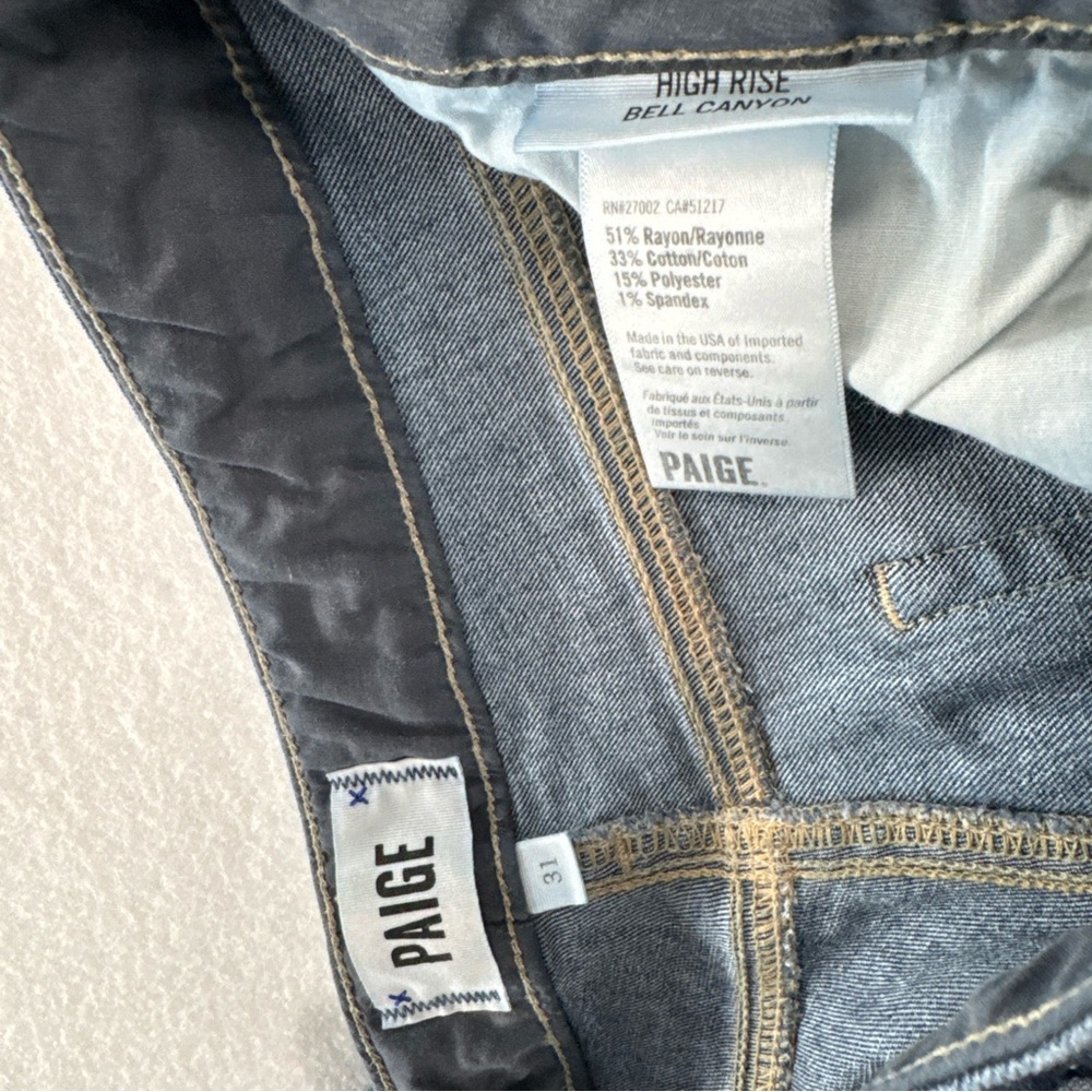 PAIGE Dark Wash Flare Jeans - Picture 7 of 8